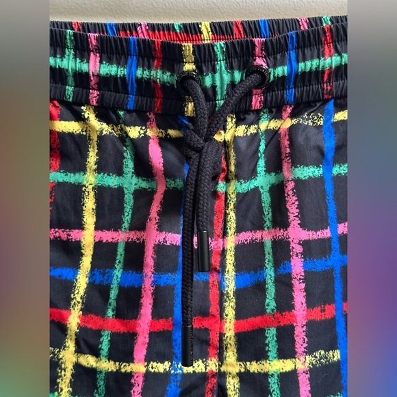 NEW Teddy Fresh Checkered Crayon Multicolor Shorts – Black – Men’s M Streetwear - Picture 3 of 8